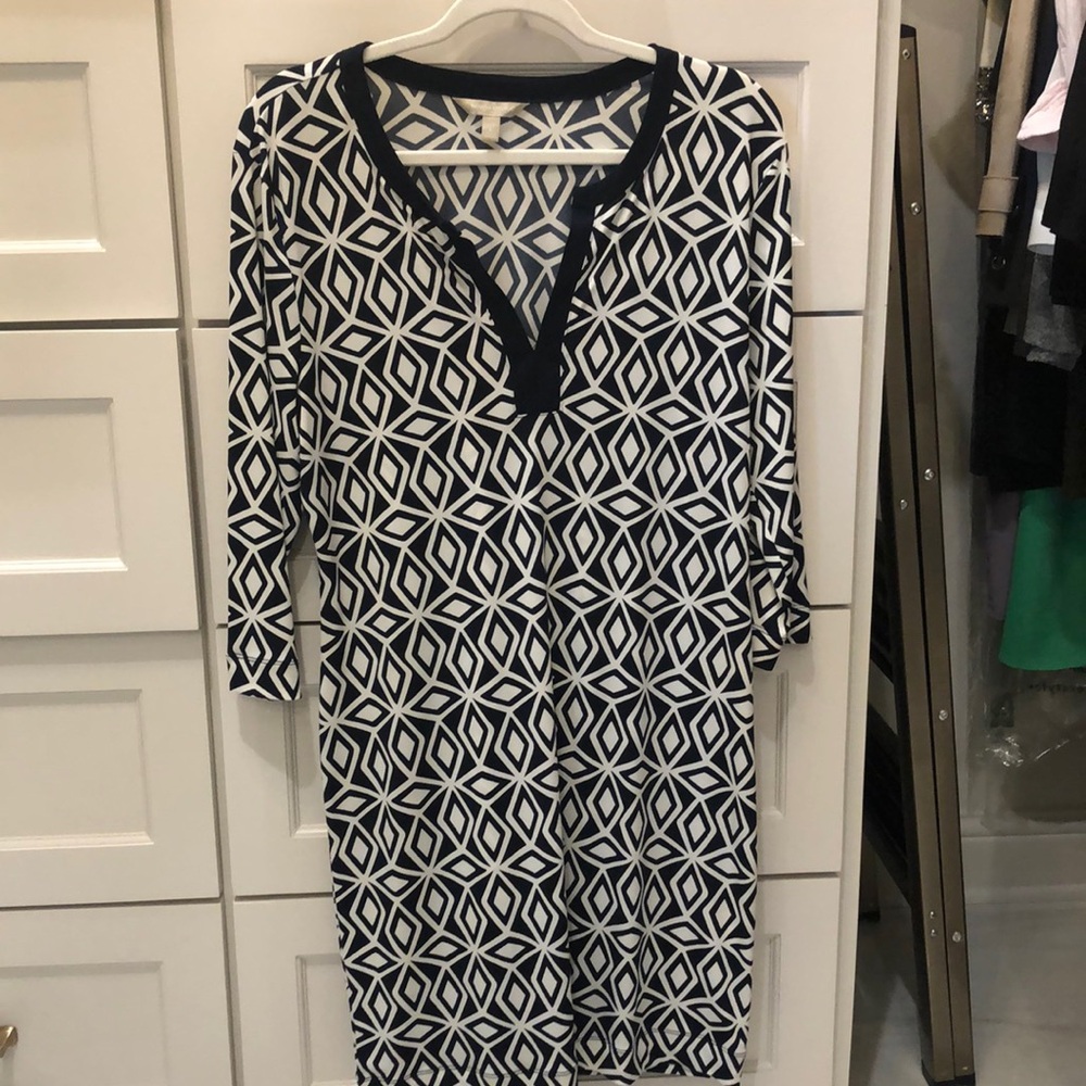 Banana Republic black and white dress size large